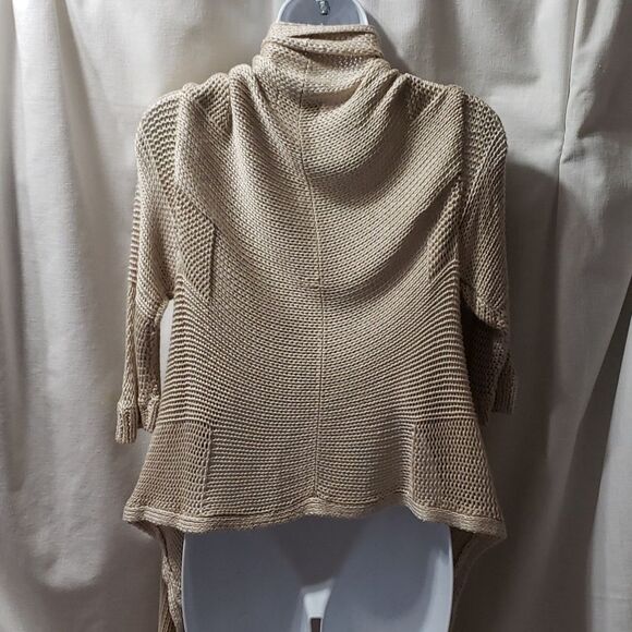 Twenty One.  EUC. Ecru Open Front Waterfall Knit Cardigan.  Size S. - Picture 5 of 12